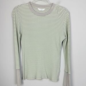 SUNDANCE | Textured Stripe Joyful Thermal Long Sleeve Top Women’s Size Medium